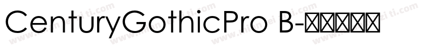 CenturyGothicPro B字体转换